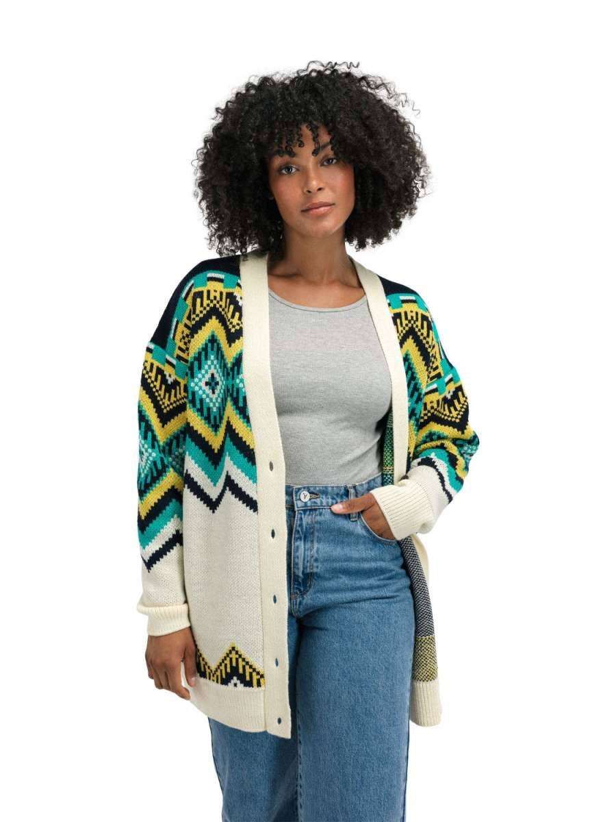 (取寄) ダーレオブノルウェー レディース スカラ カーディガン Dale of Norway women Skala Cardigan Off-White/Marine/Peacock Dale of Norway Skåla Cardigan online bobleisure