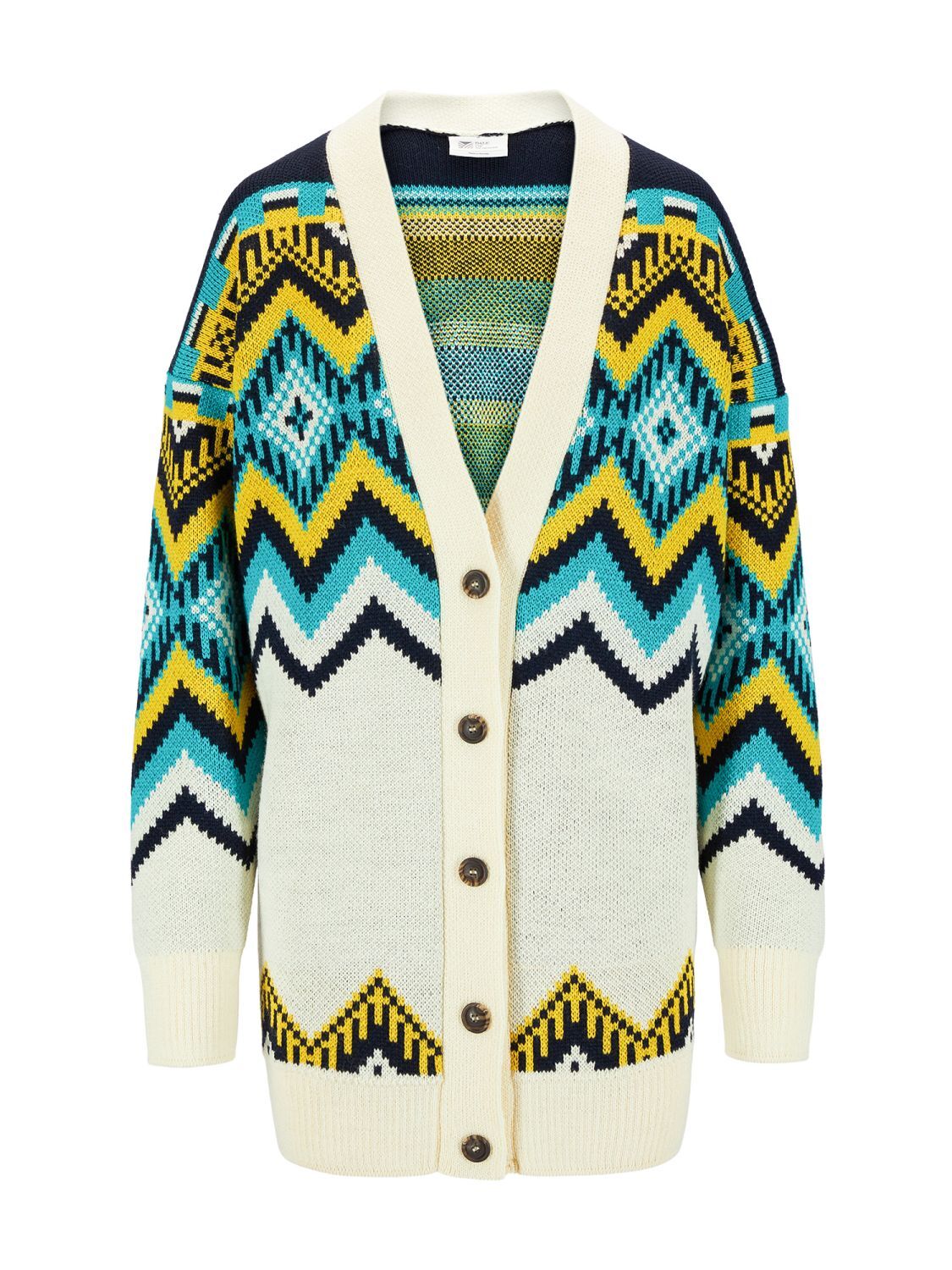 (取寄) ダーレオブノルウェー レディース スカラ カーディガン Dale of Norway women Skala Cardigan Off-White/Marine/Peacock Women's Dale of Norway Skåla Cardigan | 6pm
