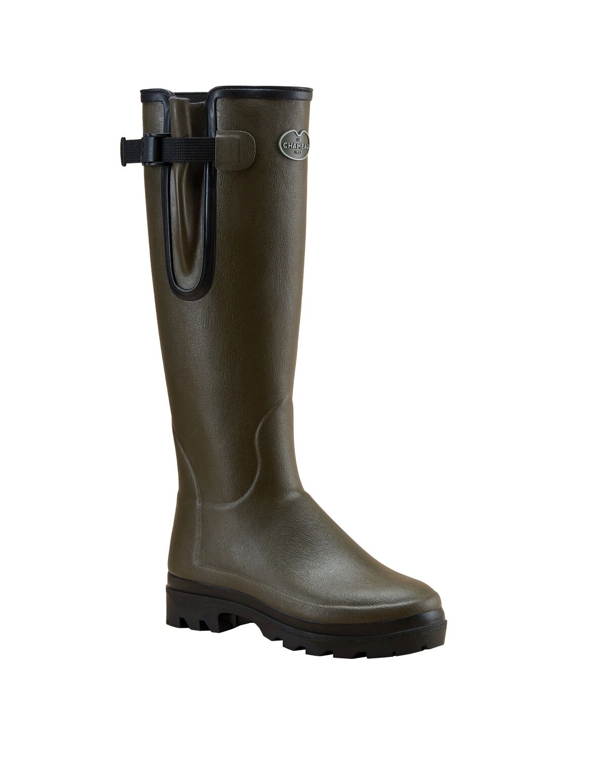 ラバーブーツLe Chameau 42 Women's Vierzonord Neoprene Lined Wellington Boot Dark Chameau