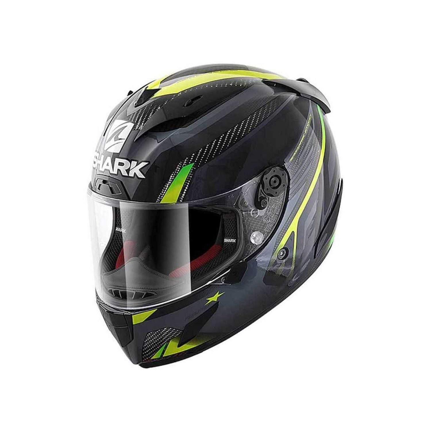 Shark Race-R Pro Carbon ASPY Helmet - Carbon/Anthracite/Yellow - SHARK - View #7