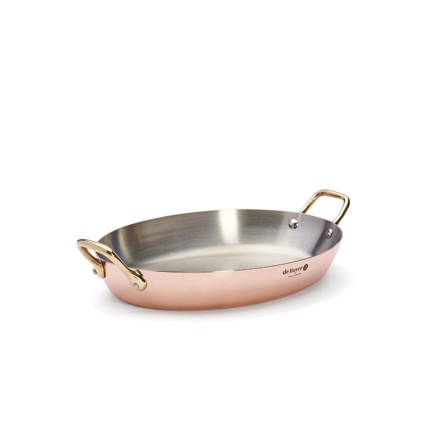 INOCUIVRE SERVICE Copper Saucepan with Brass Handles