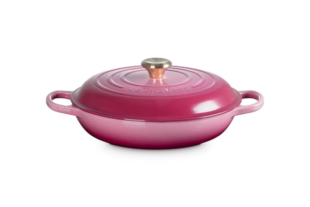 ⚠️【icylittlebear】LE CREUSET Le Creuset Baby Cocotte Rond Pot Bear Knob 14cm Shell Pink
