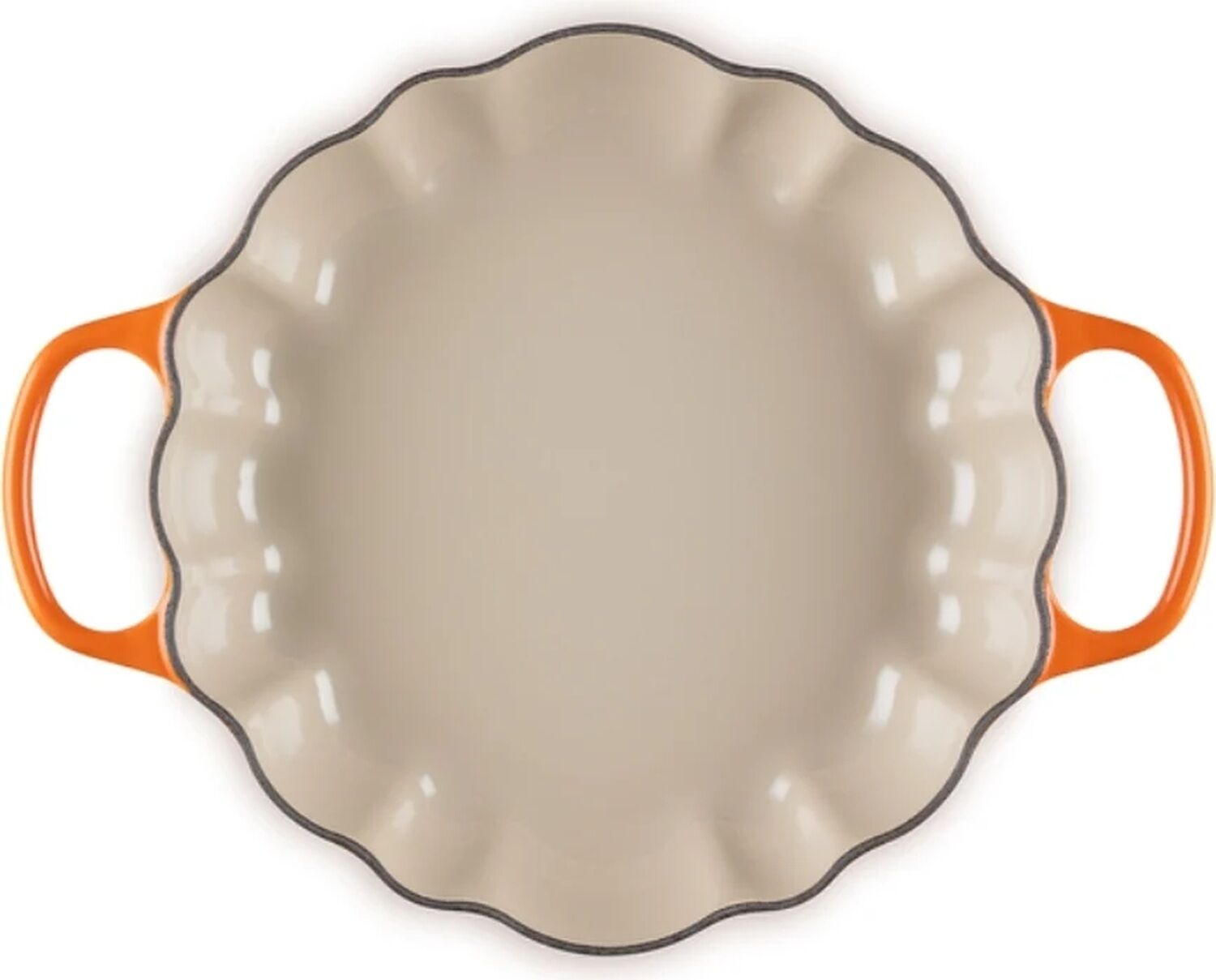 Le Creuset Cast Iron Pumpkin Shallow Casserole online bobleisure